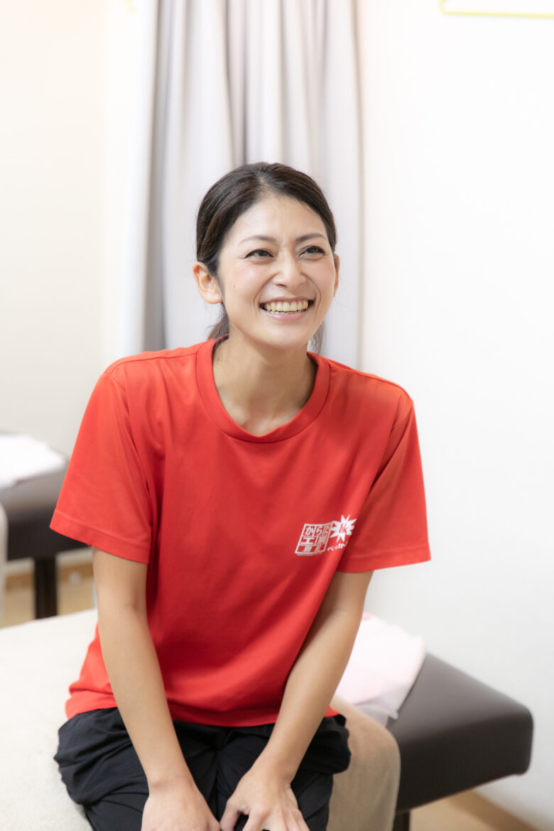 からだ工房 名古屋栄5丁目店（別館）のスタッフ、よしえ。国家資格保有スタッフによる丁寧な肩こり整体・もみほぐし施術